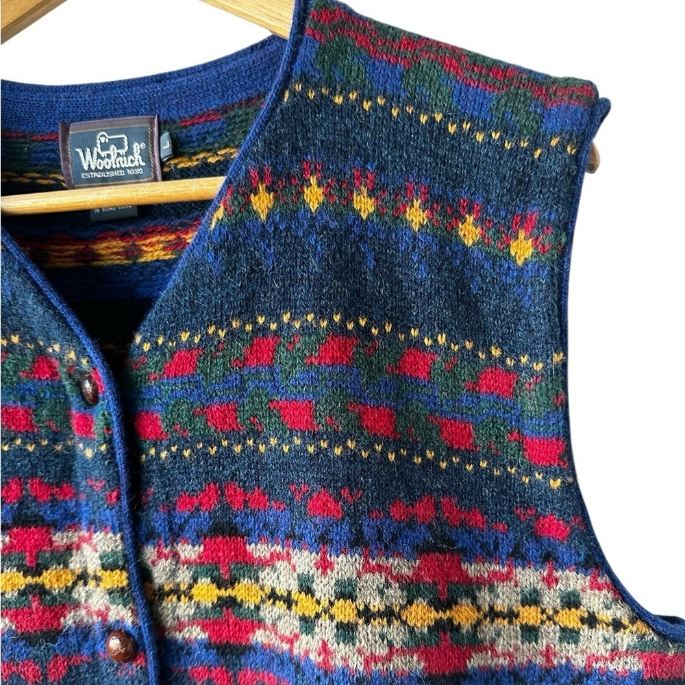 Woolrich Vintage Sweater Vest L - Picture 5 of 12